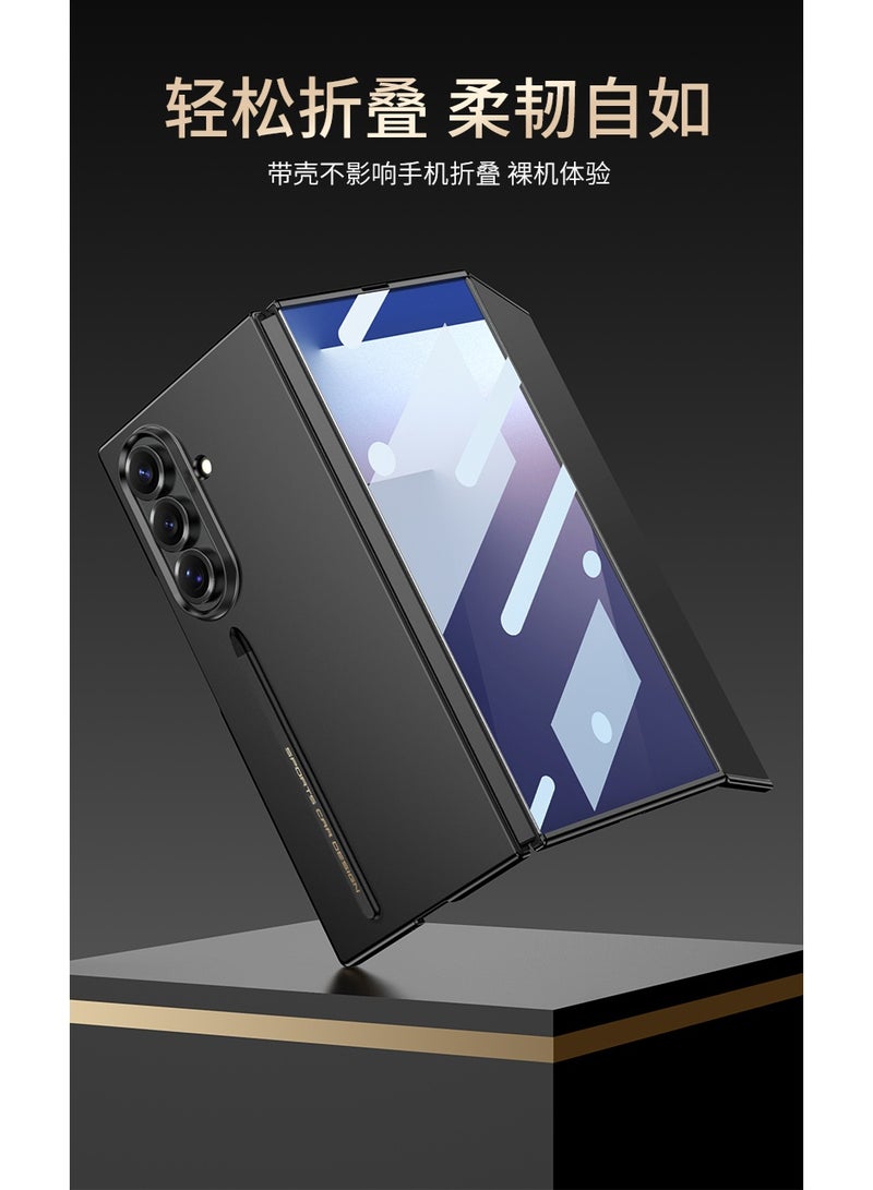 CATANES Kickstand Flip Case Spen for Samsung Galaxy Z TriFold – Fabric Texture, Shockproof and Camera Protection, Black - Image 2